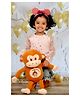 DearJoy Plush Monkey Shaped Soft Toy Cum Pillow Brown - Height 55 cm