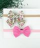 Knotty Ribbons Pack Of 2 Bow Detailing Headbands - Pink