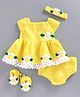 USHA ENTERPRISES Daisy Flower Winter Wear Complete Set - Yellow