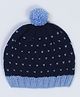 USHA ENTERPRISES Snowfall Winter Crochet Cap - Blue-  Diameter 39 Cms