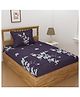 Florida Polycotton Single Bed Sheet Floral Print - Purple