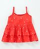 JAV Creations Sleeveless Bandhani Print Top - Orange
