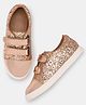 TUSKEY Glitter Partywear Sneaker-Rose Gold
