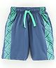 Fido Knee Length Shorts Solid Print - Blue