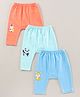 Babyhug Full Length Cotton Antimicrobial Diaper Leggings Pack of 3 - Blue Peach