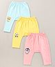 Babyhug Full Length Antimicrobial Diaper Leggings Animal Print Pack of 3 - Blue Yellow Pink