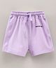 Doreme Above Knee length Cotton Lycra Short Solid - Lilac