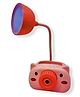 FunBlast Rechargeable LED Desk Lamp With Pen Holder And Sharpener - Peach Red