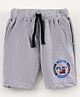 Smarty Boys Knee Length Cotton Bermuda Text Print - Grey