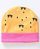 OHMS Baby Cap Printed Orange Pink - Diameter 9.5 cm