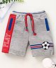 Babyhug Mid Thigh Shorts Football Print - Grey