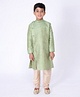 Tabard Full Sleeves Solid Ethnic Kurta - Green