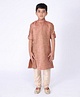 Tabard Full Sleeves Solid Ethnic Kurta - Maroon