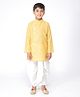 Tabard Full Sleeves Solid Ethnic Kurta - Yellow