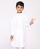 Tabard Full Sleeves Solid Ethnic Kurta - White