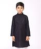 Tabard Full Sleeves Solid Ethnic Kurta - Black