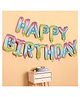 Bubble Trouble Happy Birthday Balloons for Decoration Happy Birthday Letters foil Balloons for 1st Birthday Party ( 13 Letters) - Multicolor
