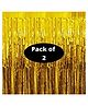 Bubble Trouble Golden Foil Curtains Birthday Decoration for Boys Girls Baby Shower Golden Foil Fringe Tinsel Curtain - Pack of 2