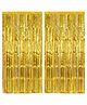 Bubble Trouble Gold Metallic Foil Curtains for Birthday Decoration Gold - Pack of 2