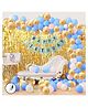 Bubble Trouble 34Pcs Blue White & Golden Birthday Balloons Combo For boys Kids Baby Birthday - Pack of 34