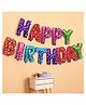 Bubble Trouble Happy Birthday Balloons for Decoration Happy Birthday Letters foil Balloons for 1st Birthday Party ( 13 Letters) - Multi Color