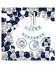 Bubble Trouble First Happy Birthday Banner Balloons Decoration Kit Combo Blue - Pack of 81