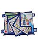 ADKD Kids Learning Pillow Cum Cloth Book in English, Hindi & Gujarati- Blue (Pillow Design May Vary)