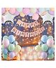 Bubble Trouble Happy Birthday Balloons Decoration Kit Combo Multicolor Pastel Theme - Pack of 56