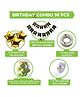 Bubble Trouble Foil Green Gold Girls Boys Happy Birthday Balloon Foil Decoration Kit Combo Green - Pack of 108