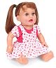 Speedage Pretty Tannu Baby Doll In Leaf Print Dress Pink - Height 29 cm