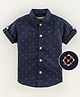 Jash Kids Half Sleeves Cotton Printed Shirt - Navy