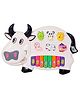 AKN TOYS Musical Cow Piano Toy with Flashing Light & Sound for Kid, Early Development Musical Toy  - Colour may Vary