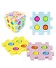 Party Propz Pop It Rainbow Fidget Toys 6 Pieces - Multicolour