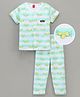WOW Half Sleeves Shirt And Pyjama Sets  Airplane - Green