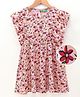 UCB Flutter Sleeves Frock Floral Print - Light Pink