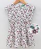 UCB Flutter Sleeves Frock Floral Print - White