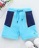 Babyhug Knit Knee Length Solid Shorts - Blue