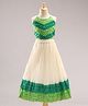 Twisha Sleeveless Ethnic Print Choli With Lehenga - Off White