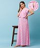 Bella Mama Half Sleeves Maternity Nighty Floral Print - Pink