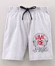 Grab It Knee Length Shorts Text Print - Grey