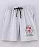 Grab It Knee Length Shorts Live For Print - Grey Melange