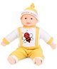 Kids Zone Laughing Doll Butterfly Print Yellow - 40 cm