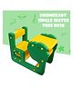 Ehomekart Kids Single Seater Plastic Finish School Activity Study Desk - Green Yellow