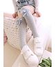 Flaunt Chic Bow Detailing Socks - Light Grey