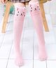 Flaunt Chic Cat Printed Socks - Light Pink