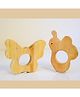 Taruh kids Bee & Butterfly Neem Teether Pack of 2 - Brown