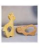 Taruh Kids Giraffe & Hippo Shaped Neem Teether - Brown
