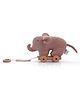 Pluchi Push & Pull Elephant Toy on Wooden Cart - Multicolour