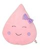 Ultra Plush Rain Drop Shaped Stuffed Cushion - Pink