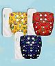 Deedry Cloth Diapers Reusable, Adjustable with Snap Buttons & comes with Insert - Pack of 3